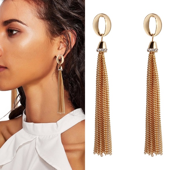 Jewelry - Mental Tassels Pierced Earrings